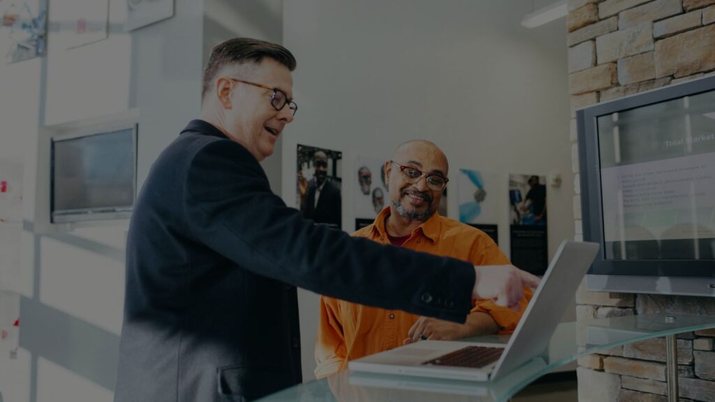 a photo of small business owner and a lawyer