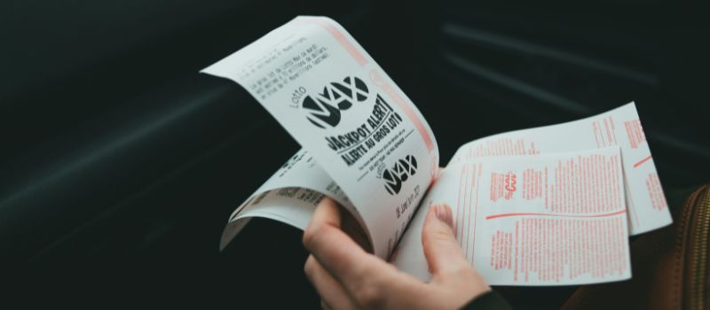 a photo of a lottery reciept