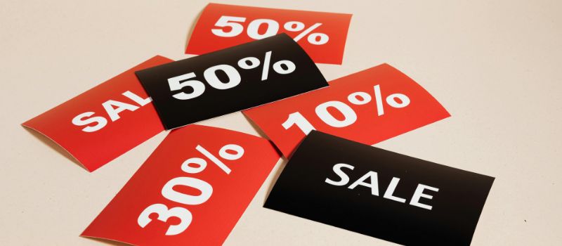sale and discount