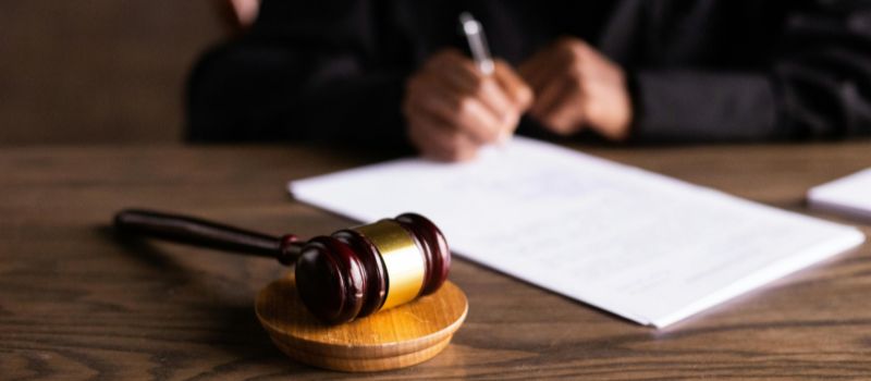 a photo of gavel in the court