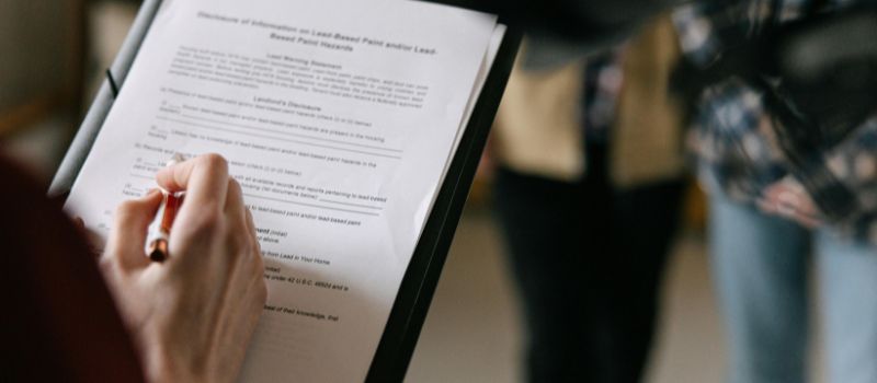 signing a contract