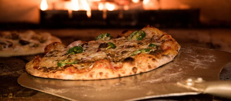 pizza being cook