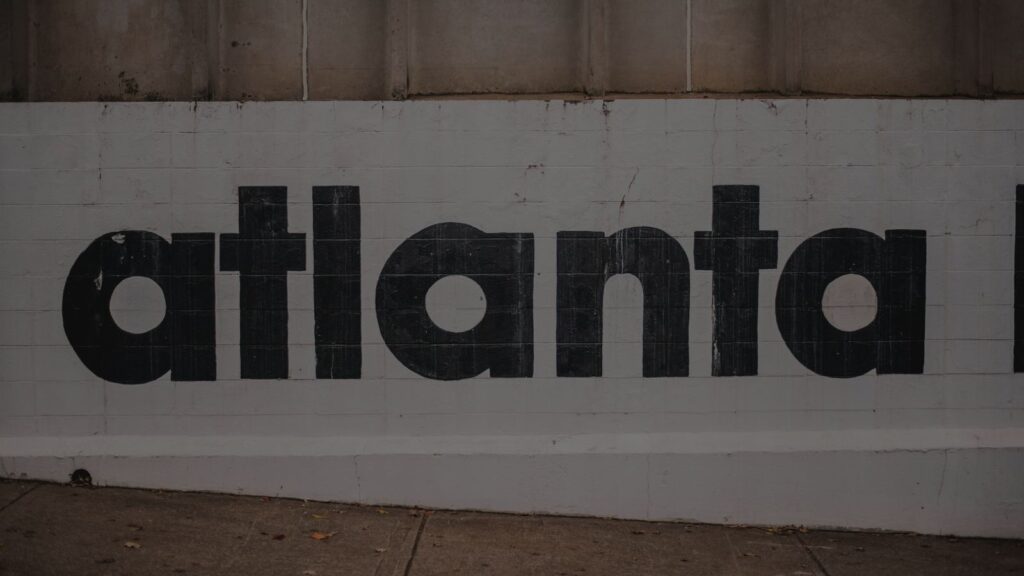 a photo with atlanta written on it