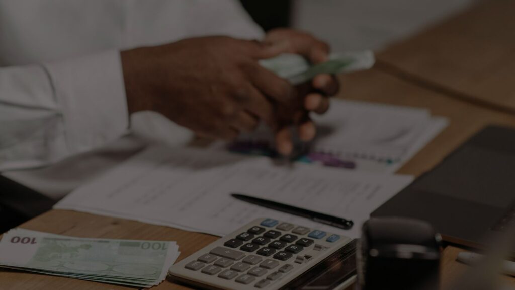 photo of a lawyer calcualting sales tax