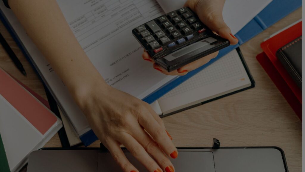 a photo calculating tax
