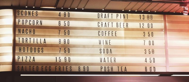 a photo of different prices