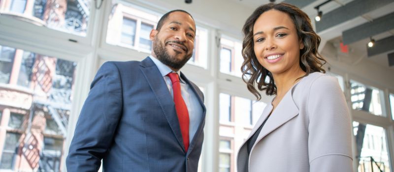 photo of two people