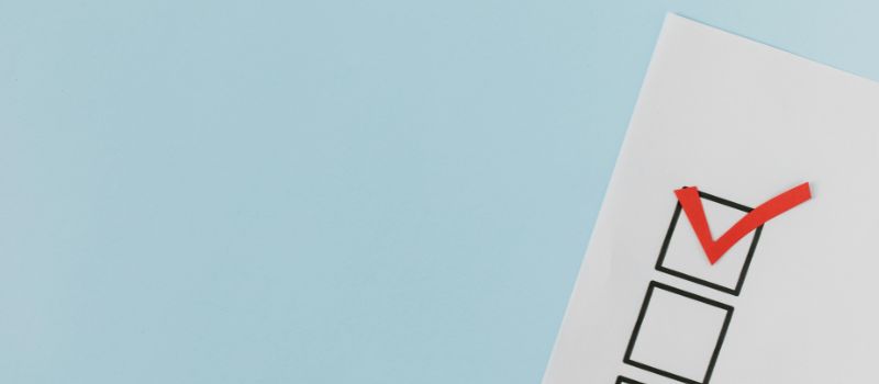 a photo of checklist