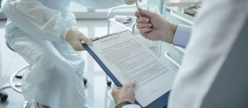 an image of a paper that need to read and sign after