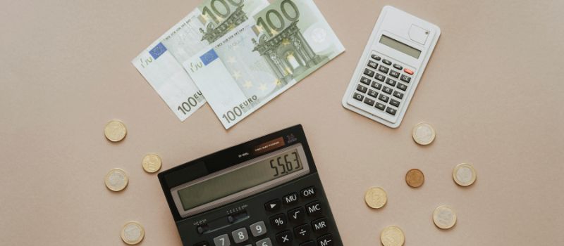 photo of money and calculator