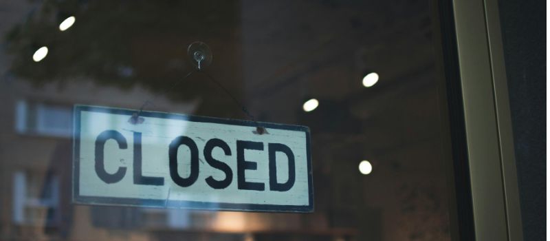 a photo of close shop
