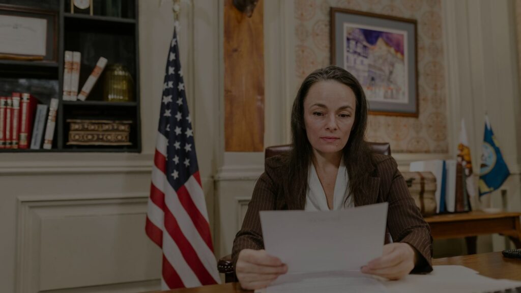 image of a lawyer reading a file