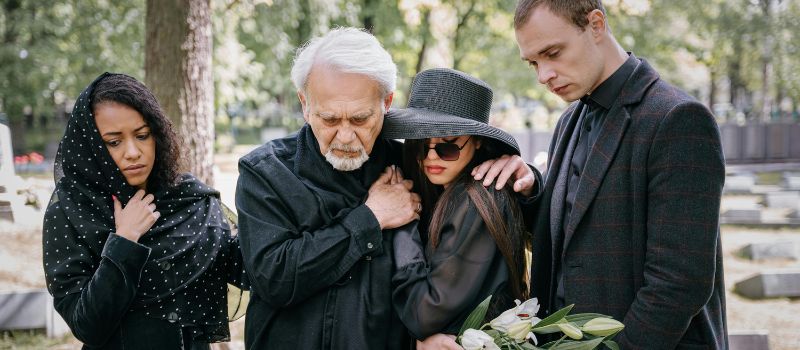 an image of a family grieving 