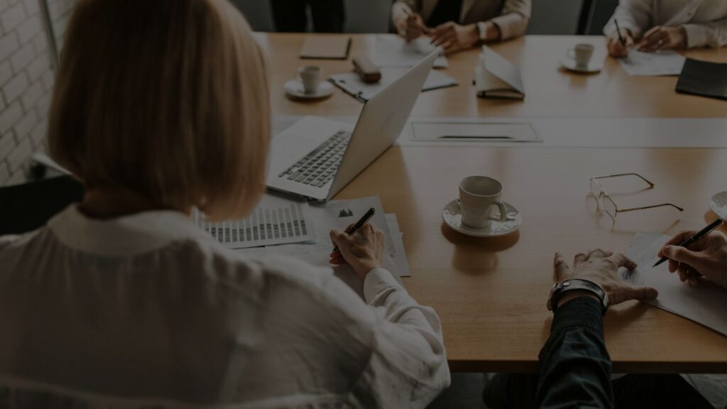 group of people having a meeting