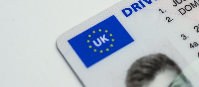 close up of a driver's license