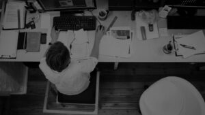 a person working on his files
