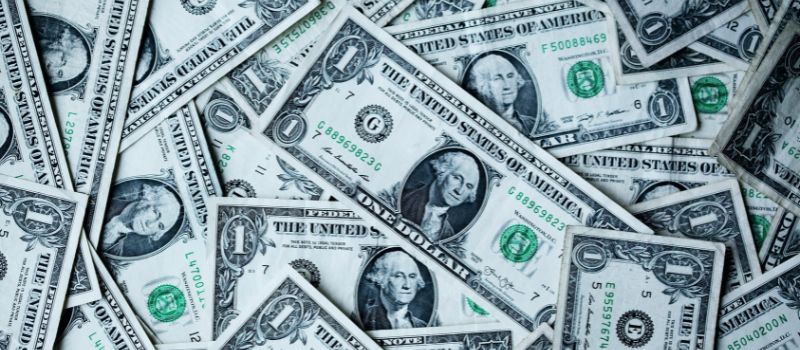 a photo of dollar bills
