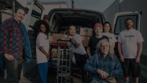 a photo of people organizing a charity event