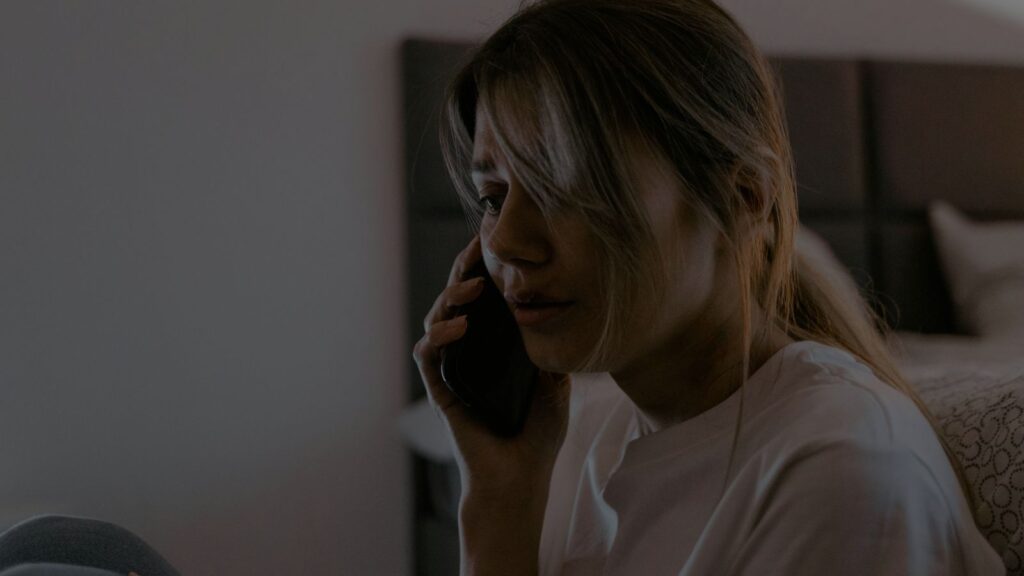 a person holding her phone