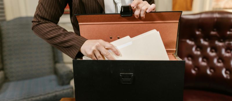 a person keeping a files