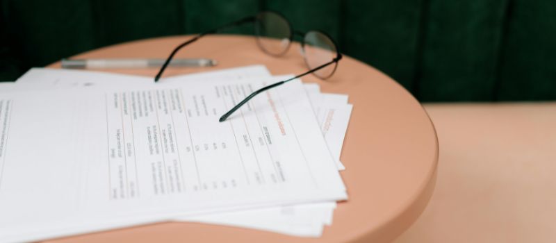 a stack of documents