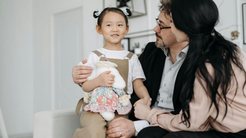 a photo of a happy family