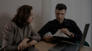 a therapist reviewing a Plan of Care document
