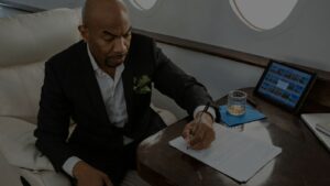 a person holding a pen
