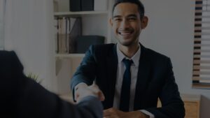 a person handshaking